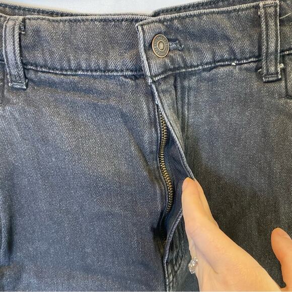 We The Free Cosmico Flirt Jean Mini Skirt Womens Size 30 Pleated Denim Raw Hem - Picture 5 of 12